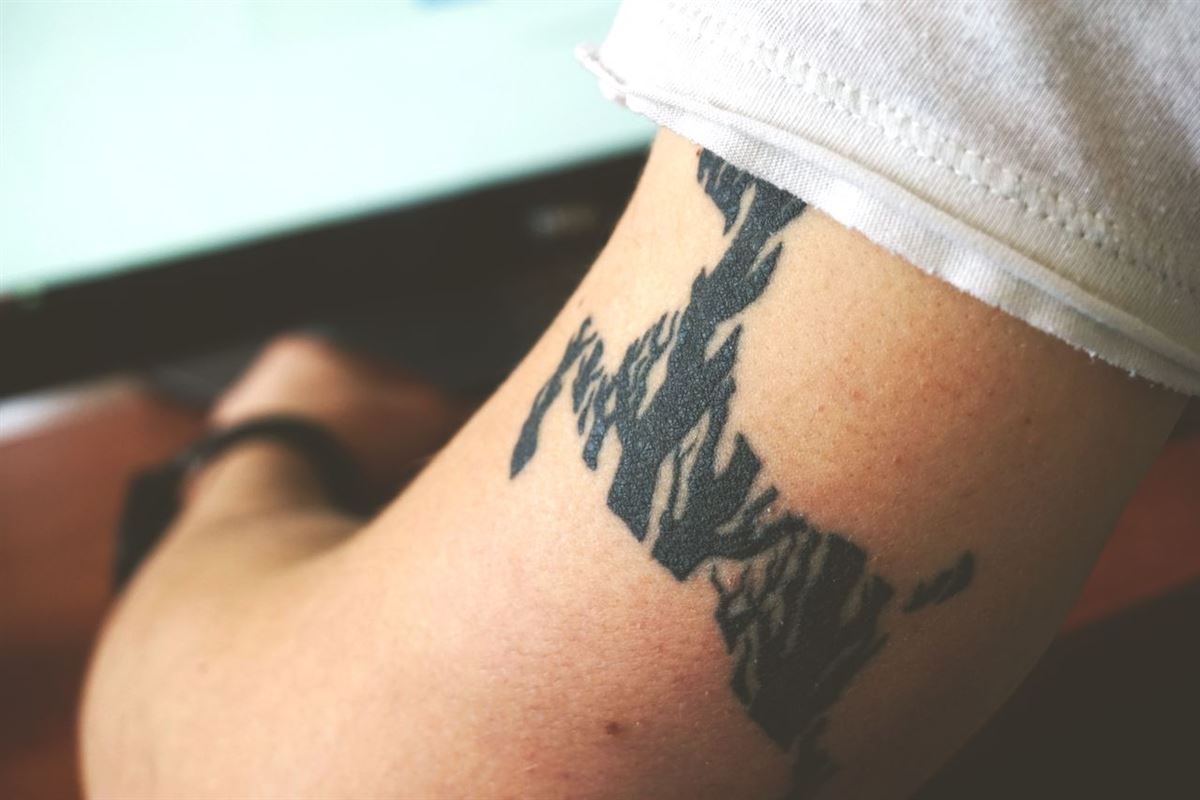 Detail of abstract blackwork by Mara