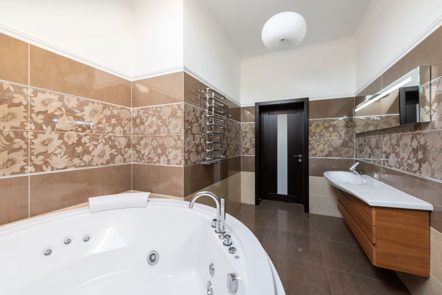 A bright, finished bathroom with new fixtures