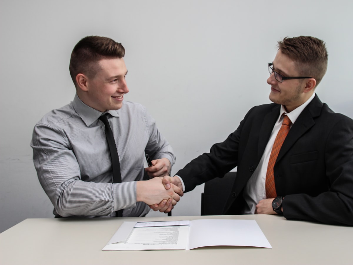 A handshake as a matter is resolved